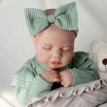 Jirachi Lifelike Reborn Baby Dolls, 18 Inch Real Life Soft Body Sleeping Newborn Baby, Realistic Reborn Baby Girl With Toy Accessories For Girls Green