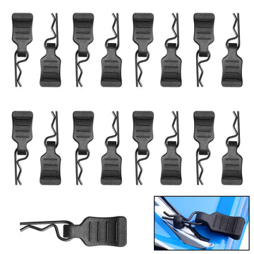 HobbyPark 50pcs Mini Clips R Pins with Pull Tabs for 1/24 1/28 1/36 Scale Micro Cars Compatible with Axial SCX24 Deadbolt 90081
