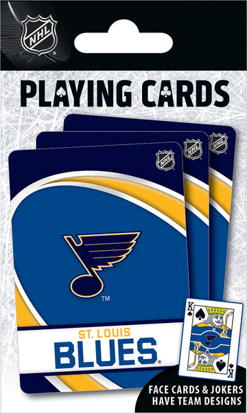 Masterpieces Family Games - Nhl St. Louis Blues Playing Cards - Officially Licensed Playing Card Deck For Adults, Kids, And Fami
