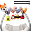 Car Seat Toys Newborn Toys, Stroller Toys Baby Toys 0-3 Months Infant Toys, Baby Toys For Carseat Stroller Crib With Music Rattles Teether, Baby Toys For 0 3 6 9 12 Boys Girls Enfants (Orange)