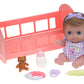 Jc Toys Lil Cutesies 9'' All Vinyl Baby Doll Bed Time Gift Set | Posable And Washable | Removable Outfit | Rocking Crib And Bed