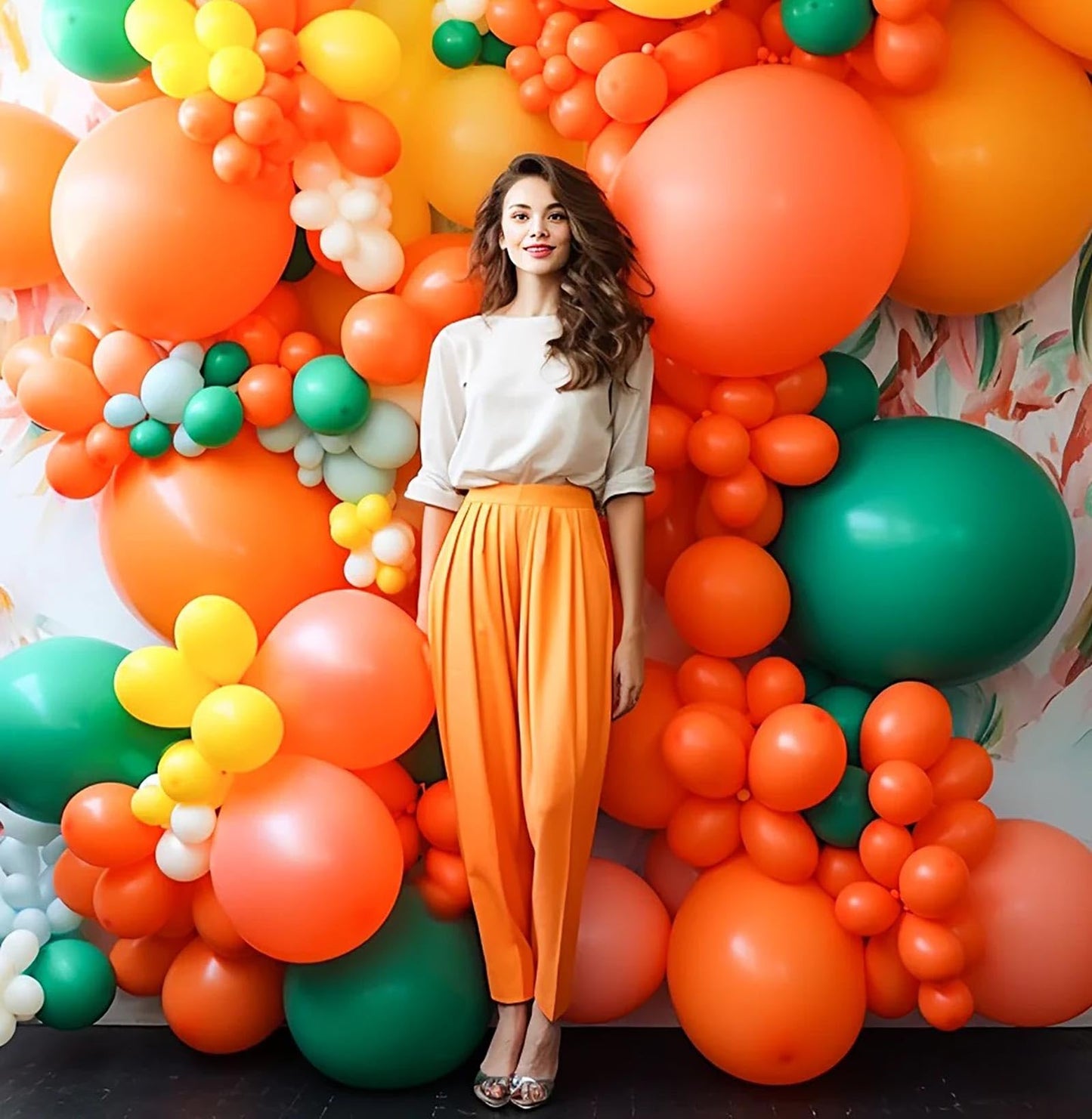Kalor Orange Balloons,100 Pcs 5 Inch Mini Matte Latex Balloons For Balloon Garland Arch, Birthday Decoration, Wedding Party, Baby Shower Decorations