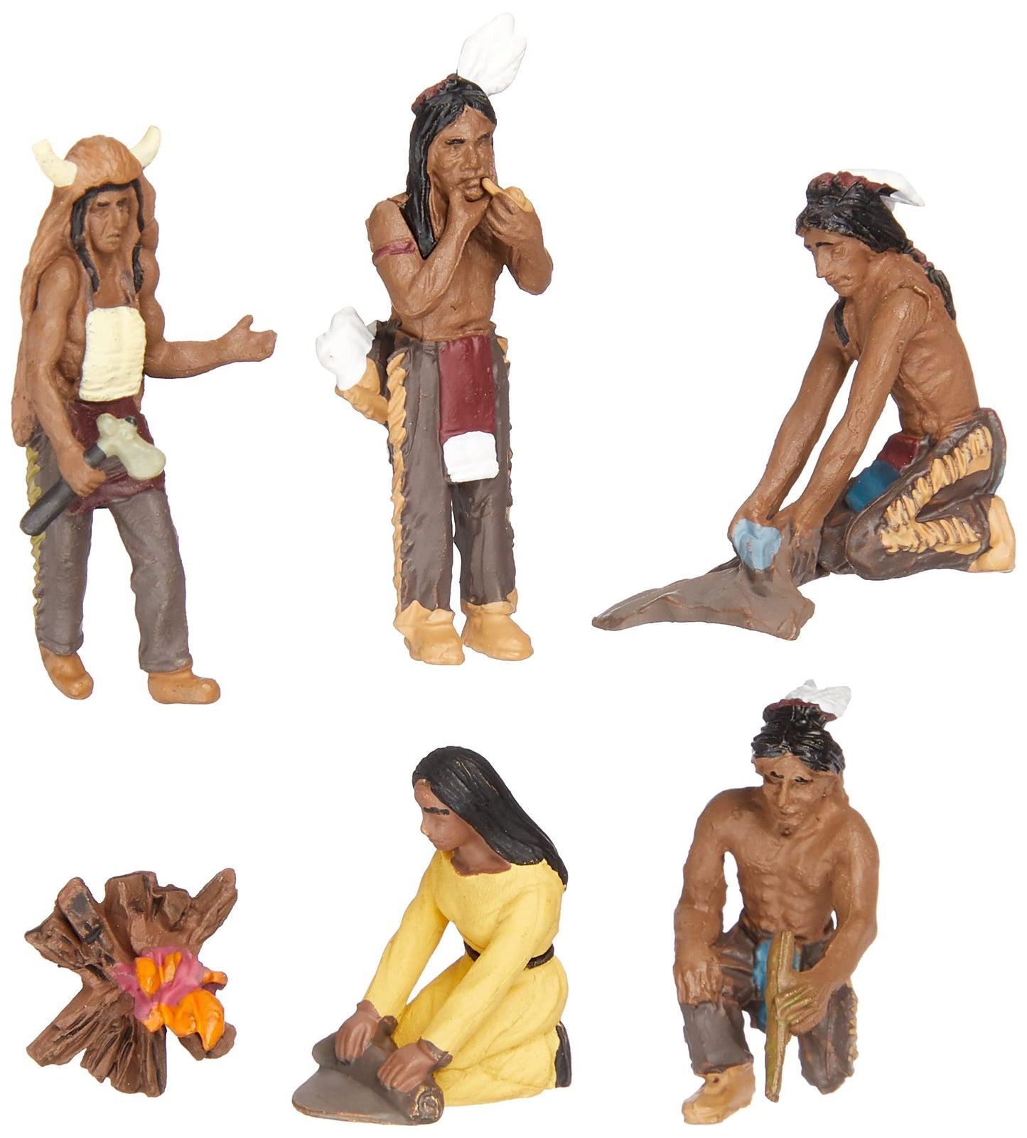 Woodland Scenics SP4443 1.5-Inch Scene Setters Figurine  Native Americans  5/Pack