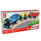 Hape Battery Powered Engine Set | Colorful Wooden Train Set, Battery Operated Locomotive With Working Lamp
