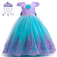 Purfeel Girls Mermaid Princess Dress Kids Mermaid Costume Dress Up For Ariel 7-8Years