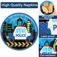 100 Pcs Police Party Plates And Napkins Party Supplies Police Birthday Party Tableware Set Police Officer And Car Party Decorati