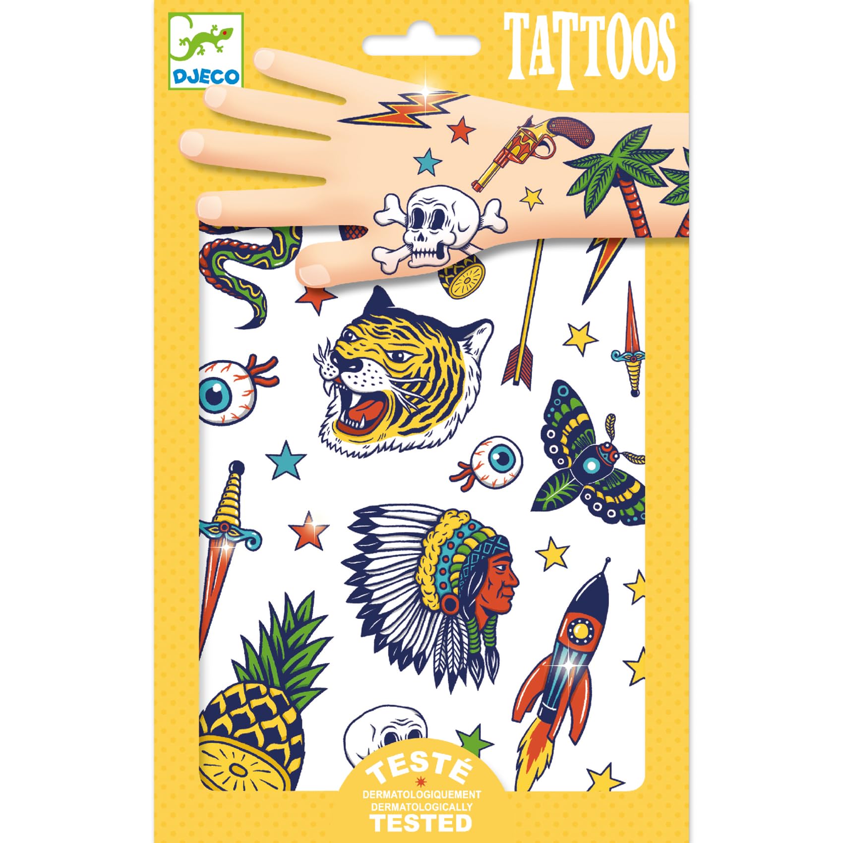 Djeco - Bang Tattoos, Blue, Small (DJ09577A), Assorted Colour/Model