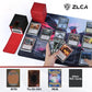 Zlca Card Deck Box For Trading Cards With 2 Dividers, Card Storage Box Fits 100+ Single Sleeved Cards, Pu Leather Card Deck Case Holder For Magic Commander Tcg Ccg (Black&Red,Emperor Dragon)