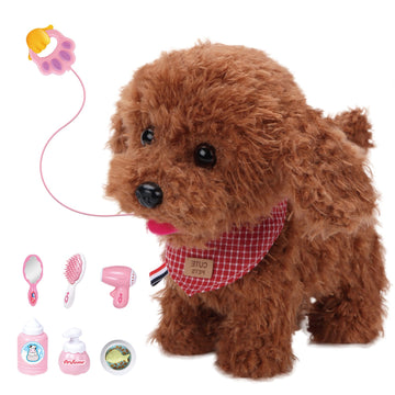 Jimate Puppy Toys For Kids, Toy Dogs That Walk And Bark, Walking Dog Toy For Kids With Leash, Interactive Stuffed Puppy With Rem