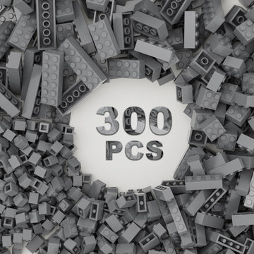 Webrick 300 Pcs Classic Building Bricks, Dark Gray Bulk Bricks, Compatible With Lego And Major Brands Parts And Pieces, Creative