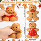 Meooeck 12 Pcs Christmas Stress Relief Toy Gingerbread Man Xmas Stress Balls for mature-themed Christmas Party Favors Gingerbread Toys for Xmas Party Classroom Goodie Bag Fillers Stocking Stuffer Gifts