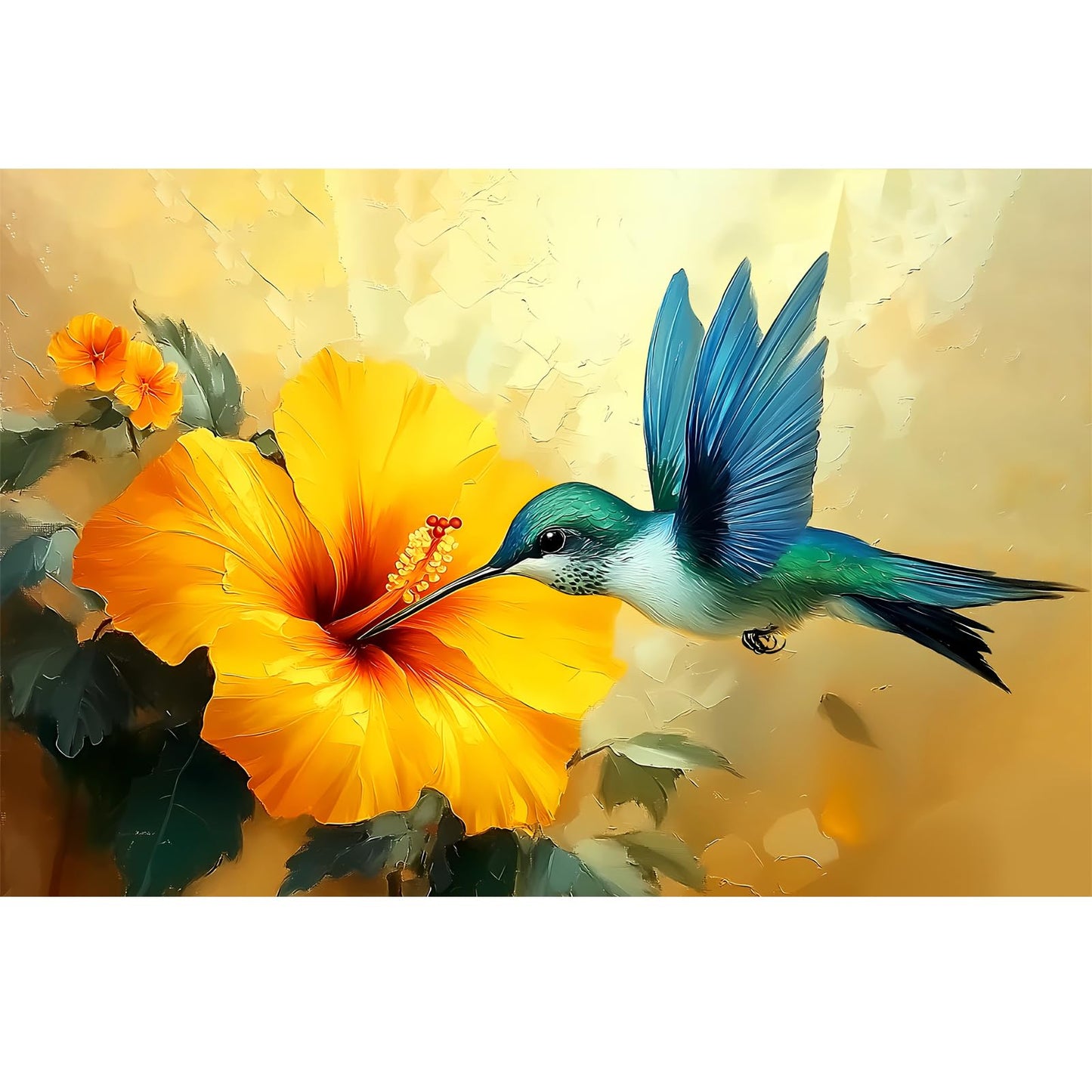 Jigsaw Puzzles 1000 Pieces for mature-themeds Jigsaw Puzzle 1000 Piece Wooden mature-themeds Children Puzzles - Hummingbird Picking Flowers Decorations DIY Leisure Game Toy Suitable Family Friends