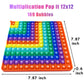 Petbsnvb Multiplication 12X12, Addition 1-12, Alphabet Popper, Math Fidget Popper, Learn Multiplication With Pop Fidget Toy, Number Popper, Fidget Toys, Bubble Sensory Rainbow (Multiplication + Add)