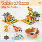 Fygurso Marble Runs For Kids 4-8, Dinosaur Toys, Montessori Learning Stem Building Toys With 4 Race Track, Compatible With All M