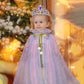 Meland Princess Dress Up Clothes For Little Girl, 11Pcs Princess Cape With Crown, Princess Dresses For Girl 3-8 Birthday Gift