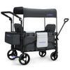 Momfann Stroller Wagon For Kids, Wagon Stroller Toddlers 2 Seaters, All-Terrain Baby Wagon Outdoor With Canopy, Parent Organizer