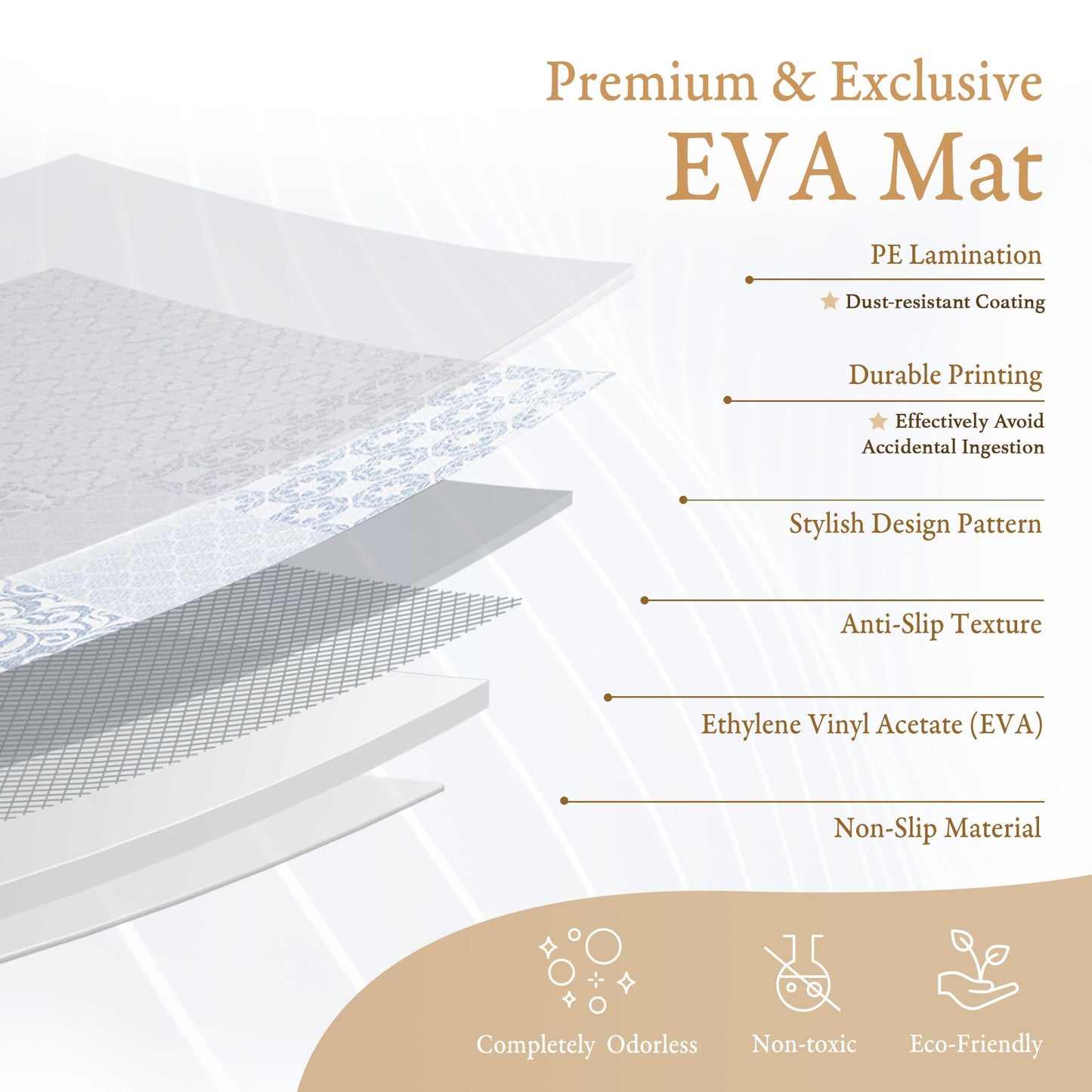 Popsykosy enhanced Exercise & Baby Foam Play Mats - Stylish & Large Non-Toxic Puzzle Floor Mat - 6 Tiles - Spacious 6ft x 4ft - Peel-Resistant Reinforced Version - Soft  Thick  Waterproof -Totem Gray