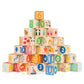 Joqutoys Wooden Building Blocks For Toddlers 1-3, Large Wood Baby Stacking Blocks Set For Kids, 30 Pcs Alphabet Blocks With Toy Wagon, Educational Wooden Toys For Boys Girls Gifts 1.65'