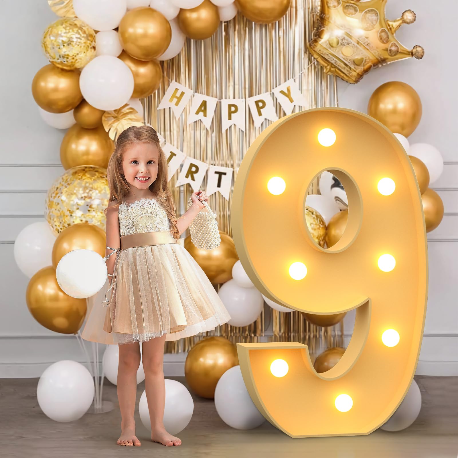 3Ft Marquee Light Up Numbers, Mosaic Numbers For Balloons, Number 9 Balloon Frame, Marquee Light Up Letters, On Cloud 9 Birthday