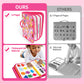 12-page Busy Board Montessori Toddler Toys for 1 2 3 4 Years Old, Busy Book for Toddlers 1-3 Girl Birthday Gift, 24 in 1 Activit