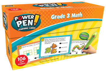Teacher Created Resources Power Pen Learning Cards: Math (Gr. 3), 5.5', X 3.5', Multicolor