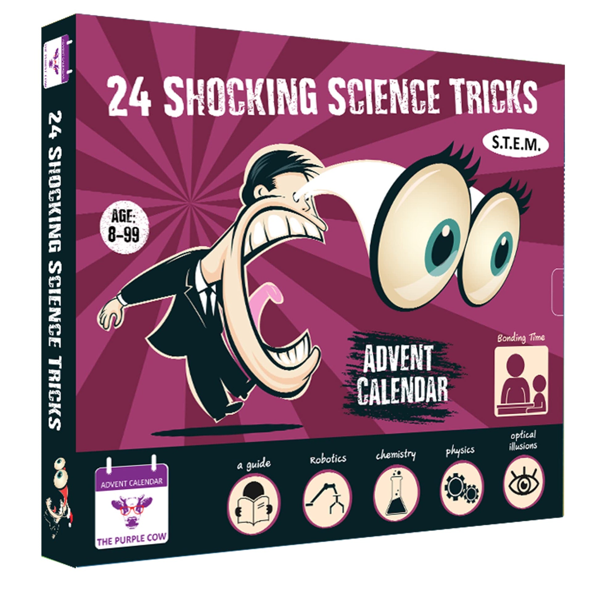 NEW 2025 Advent Calendar SHOCKING SCIENCE by The Purple Cow. 24 Jaw-dropping Science Tricks for Kids aged 8 and above. The perfe