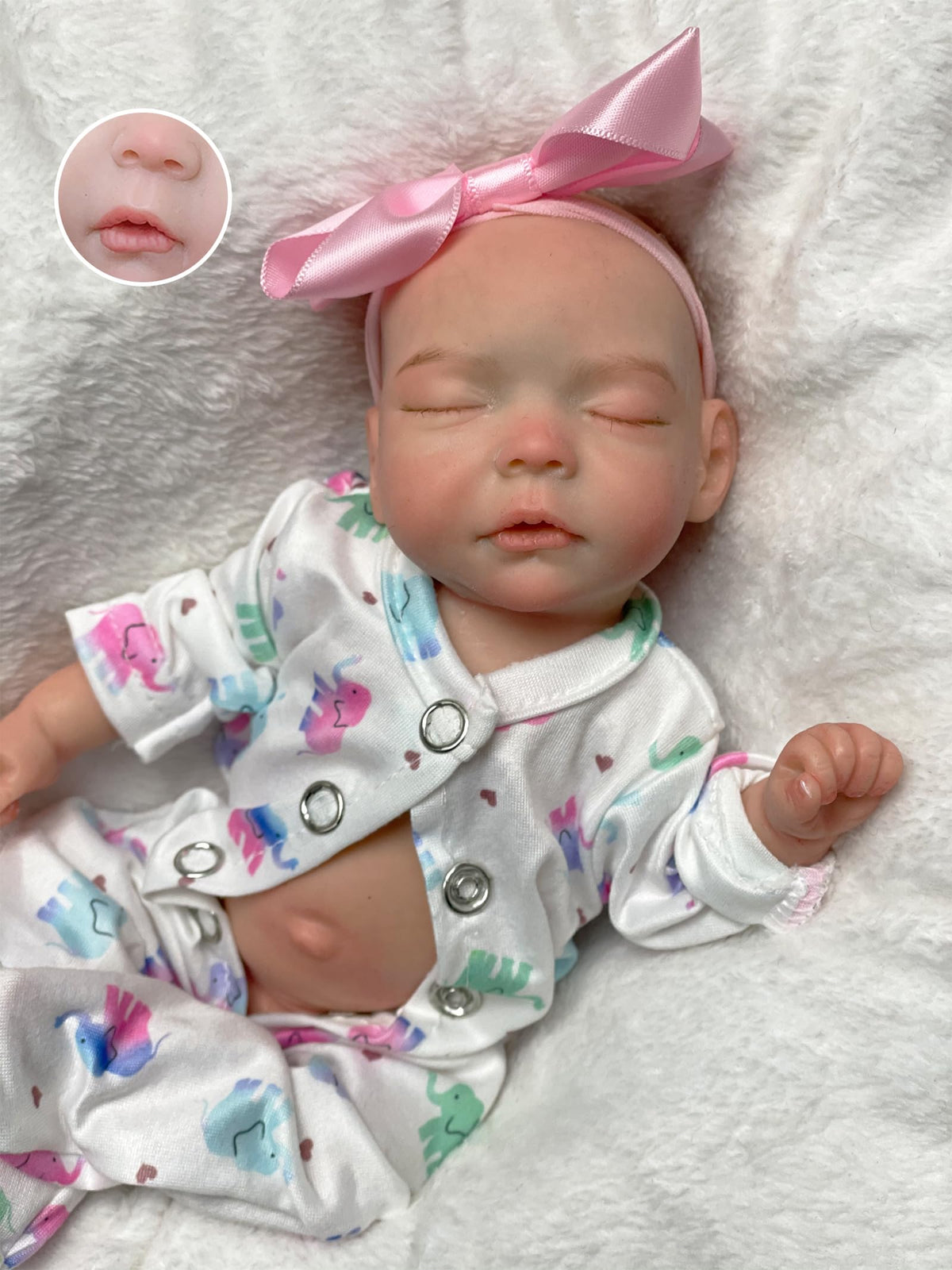Aniiyy 10 Inch Silicone Newborn Baby Doll, Open Mouth Lifelike Girl Doll