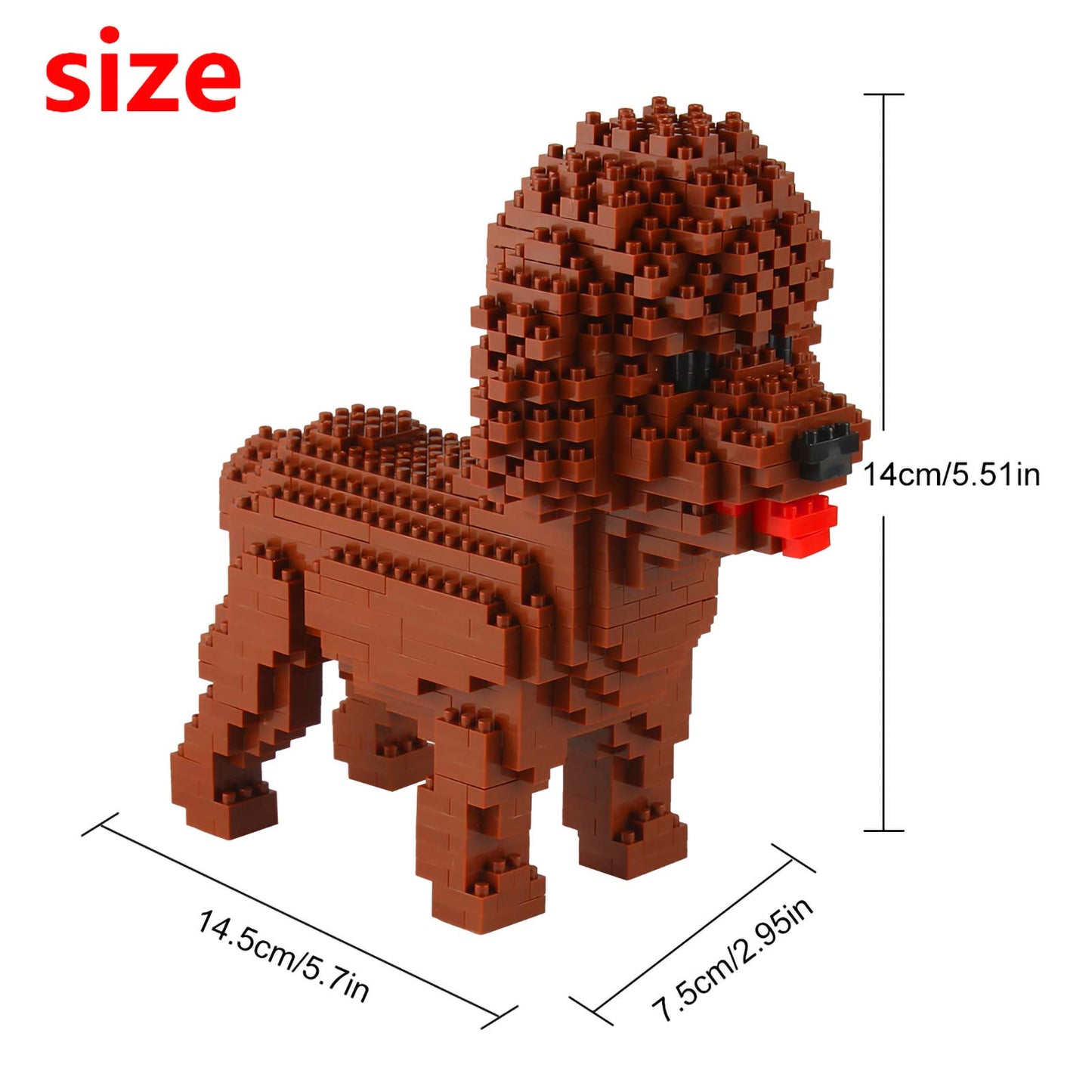Larcele Micro Dog Building Blocks Set Mini Pet Building Toy Bricks,950 Pieces Kljm-02 (Poodle)