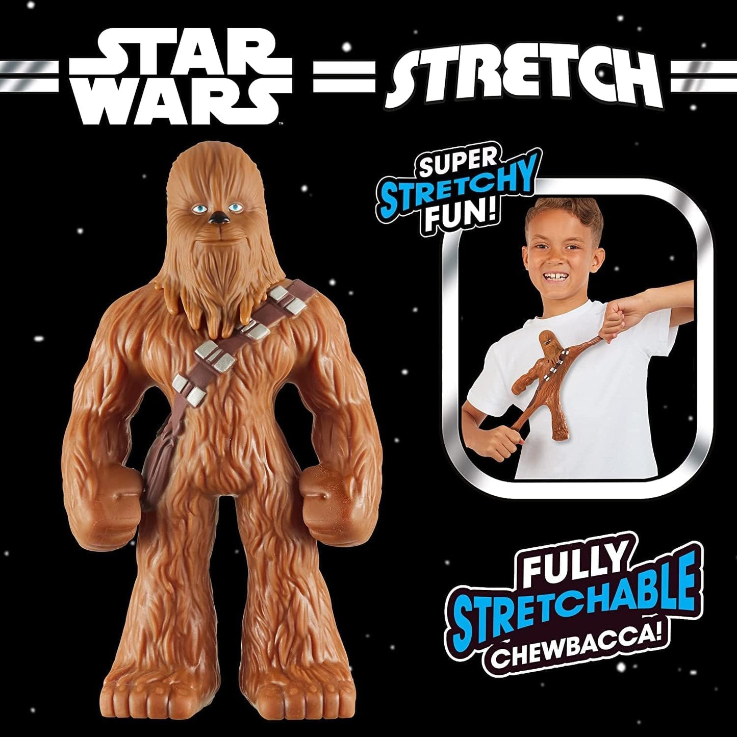 STRETCH ARMSTRONG Stretchable Chewbacca Action Figure - 1 ct Toy & Collectible - Multicolor Rubber