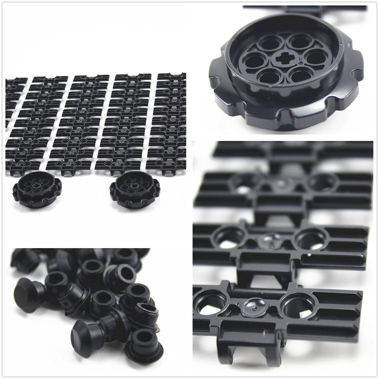 Ttlyhek Technical Chain Wheel Part Compatible With All Major Brands, Moc Parts Rc Tank Tracks Diy Accessories (154 Pcs)