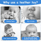 Aolso Baby Teether Toys, 2Pcs Silicone Phone Shape With 2Pcs Pacifier Clip, Soft Chew Toys For Boys Girls 0-18 Months, Teething