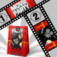 Hapibidesign Movie Night Party Favor Bags - 24 Pcs Movie Night Party Candy Bags With Stickers - Movie Night Goodie Gift Treat Ba