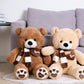 Yunnasi Big Teddy Bear Stuffed Animal Plush Teddy Bear With Scarf For Children Girls Girlfriends (31 Inches, Light Brown)