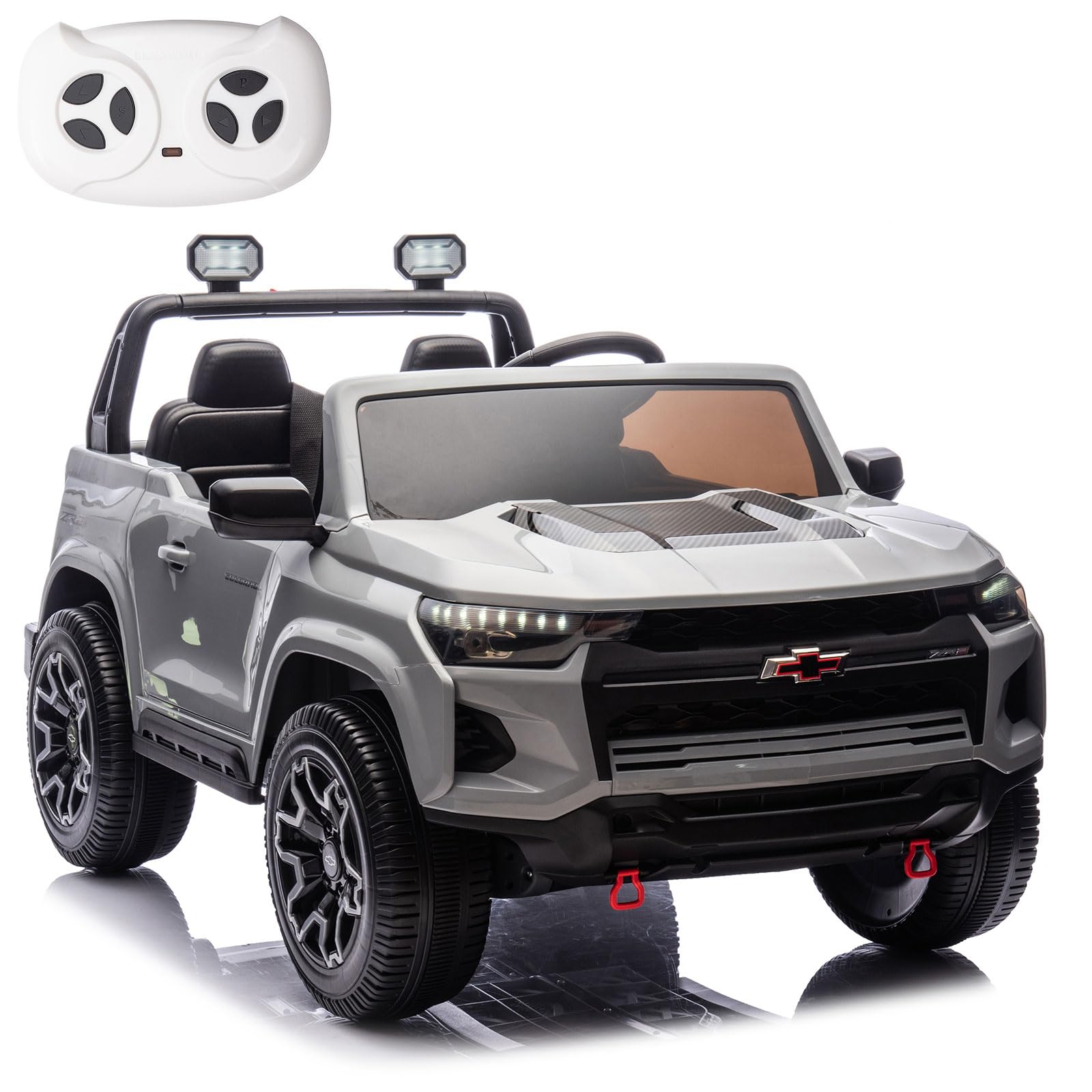 Nitoess Kids Electric Car 24V, 2 Seater Ride On Car For Kids Electric Vehicles With Parent Remote, 4Wd Licensed Chevrolet Colora