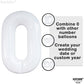 Large, Number 0 White Balloon For Party- 40 Inch | Foil Zero Number Balloon For Black And White Party Decorations | 0 White Number Balloon, Anniversary, White Mylar Balloons For Birthday Party Dècor