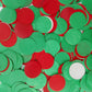 picwrap Confetti Circles 1 1/4 Inch Small 3 800 Plus Circles Red Green White