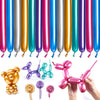 PartyWoo Metallic Twisting Balloons, 50 pcs Long 260Q Modelling in 6 Metallic Colors, Magic Animal Balloons for Childrens Party
