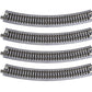 Kato USA Model Train Products Unitrack, 348mm (13 3/4'') Radius 30-Degree Curve Track (4-Piece)