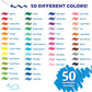 Crayola - 58-5050-E-000 - Loisir Cr  atif - 50 Feutres Lavables  Dessiner