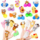 Easter Eggs With Mini Animal Finger Puppets Plush Toys, Kids Easter Basket Stuffers Party Favor School Classroom Rewards, Easter Egg Hunt Filler 12 Pack