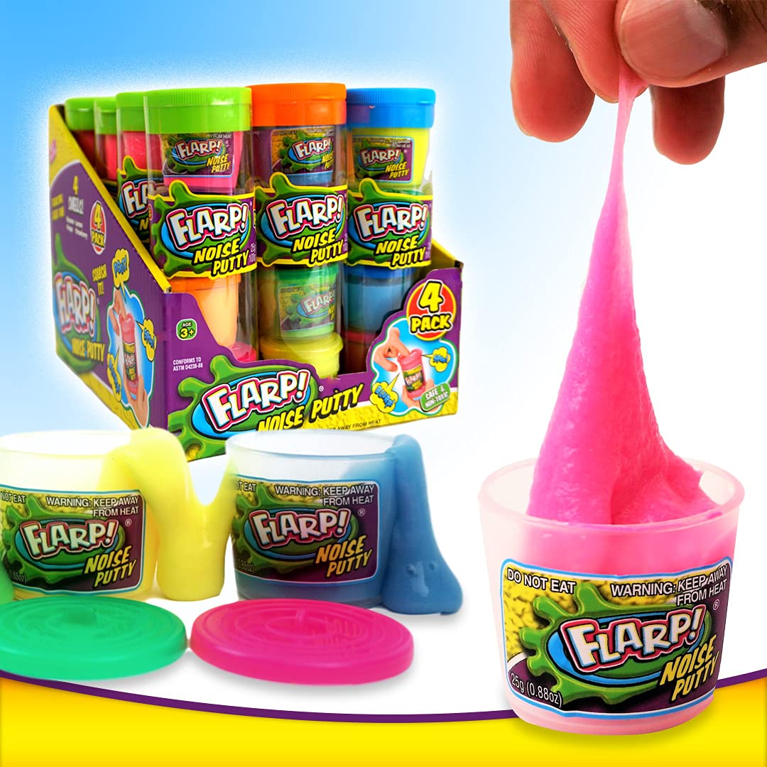 Ja-Ru Mini Noise Putty W/Plastic Containers (12 Pack, 48 Putty Toys) Slime Party Favors Silly Noise Putty For Kids, Boys & Girls. Stress Relief Sensory Fidget Toys. Bulk Goodie Bag Stuffers. 336-12P