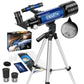 Telescope, 70MM Aperture Kids Telescope with 2 Eyepieces, 360MM Refractor Portable Telescope for Kids with Tripod & Finder Scope, STEM Toys Astronomy Gifts for Children Blue -Like New