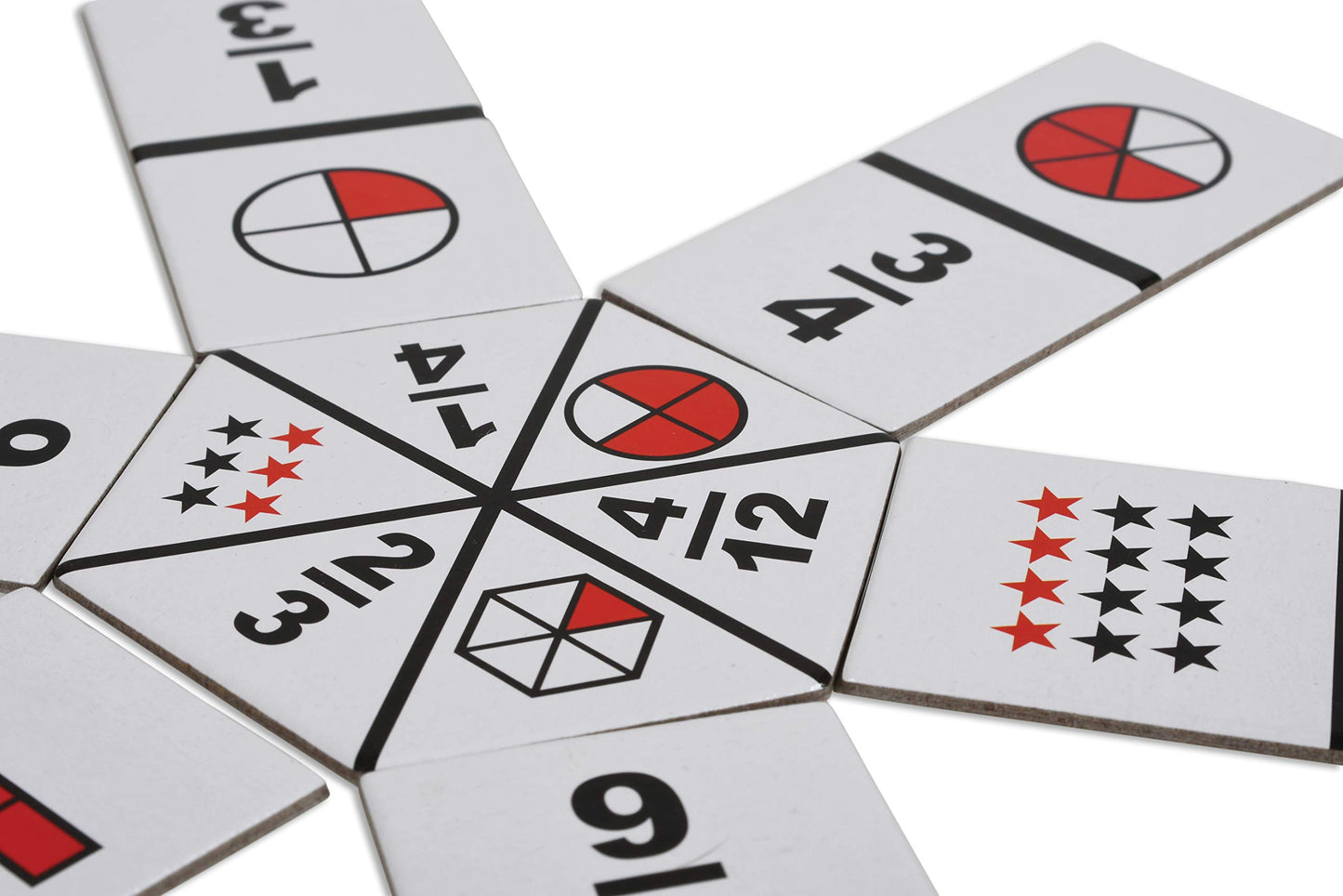 Learning Advantage The Original Fraction Dominoes | Homeschool Learning Fraction Game | 45 Dominoes | Math Manipulative For Kids | Teach Equivalents, Addition And Subtraction