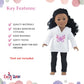 Emily Rose 18 Inch Doll Hooded Thick Sweatshirt And Jeans Casual Outdoor Clothing Outfit | Doll Not Included | Gift Boxed! | Compatible With 18-Inch American Girl Dolls