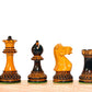 Palm Royal Handicrafts 3.75 Inches French Burning Wooden Chess Pieces Only With 32 Chessmen And 2 Extra Queens Made Of Boxwood .
