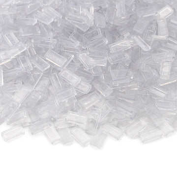 Feleph Transparent Clear 1×2 Tile ×700 Parts And Pieces Flat Bricks, Bulk Building Blocks For Smooth Surface Wall Floor, Toy Accessories Compatible With Major Brands
