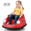 Costzon Bumper Car for Toddler, 12V Electric Kids Ride on Bumper Car with Remote Control, 360 Degree Spin, LED Lights, Music, Ba