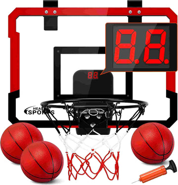 Xucutu Indoor Mini Basketball Hoop For Door Over The Door Basketball Mini Hoop With Balls, Foldable Basketball Hoop For Wall & R