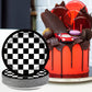 48 Pieces Black and White Checkered Flag Party Paper Plates for Race Car Party Supplies 7 Racing Car Theme Disposable Dessert Pl
