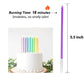 Apluselection 40-Count Rainbow Birthday Candles, Tall Thin Birthday Cake Candles Set, Rainbow Cupcake/Cake Decorations